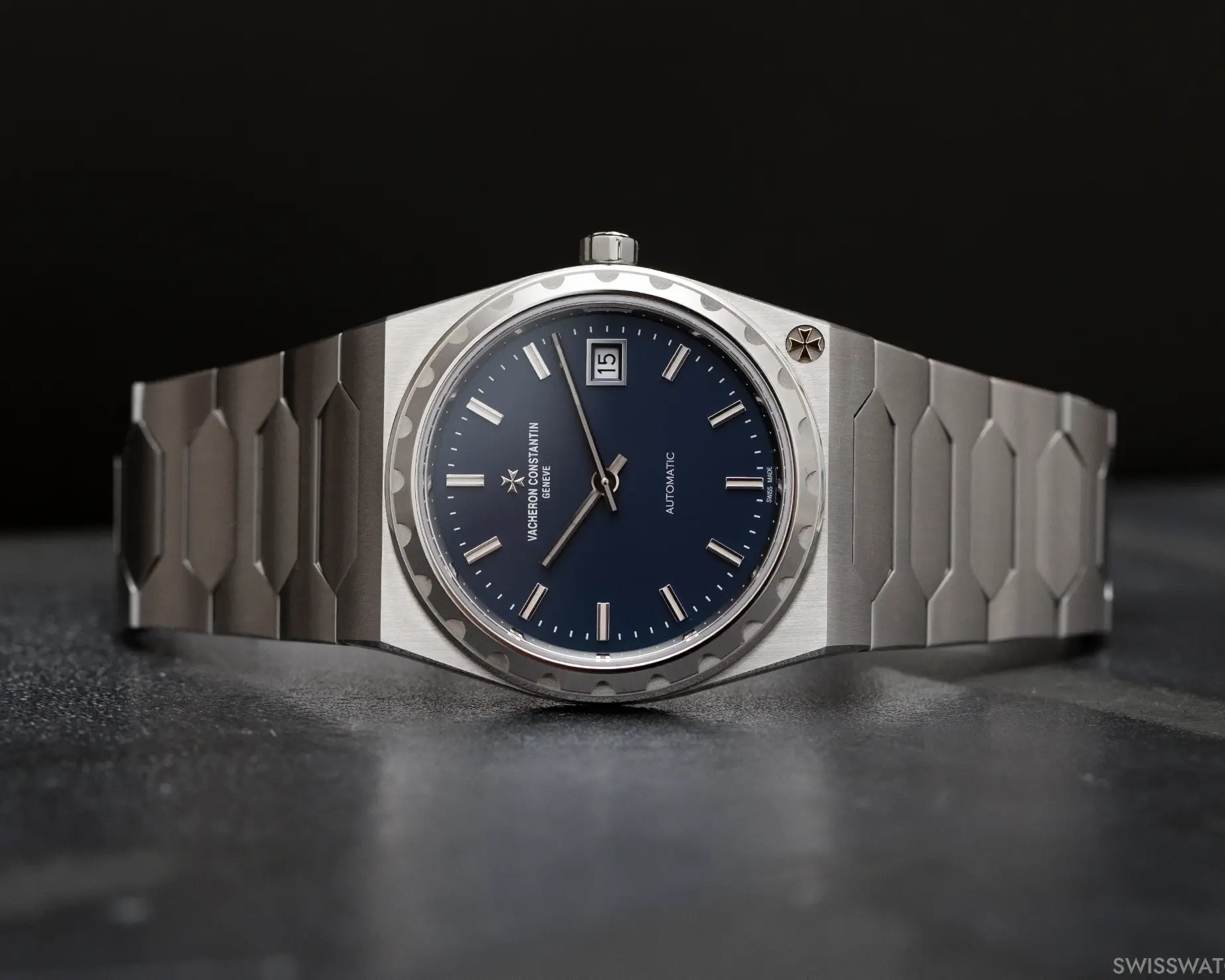 Vacheron Constantin Historiques 222 in stainless steel with blue dial
