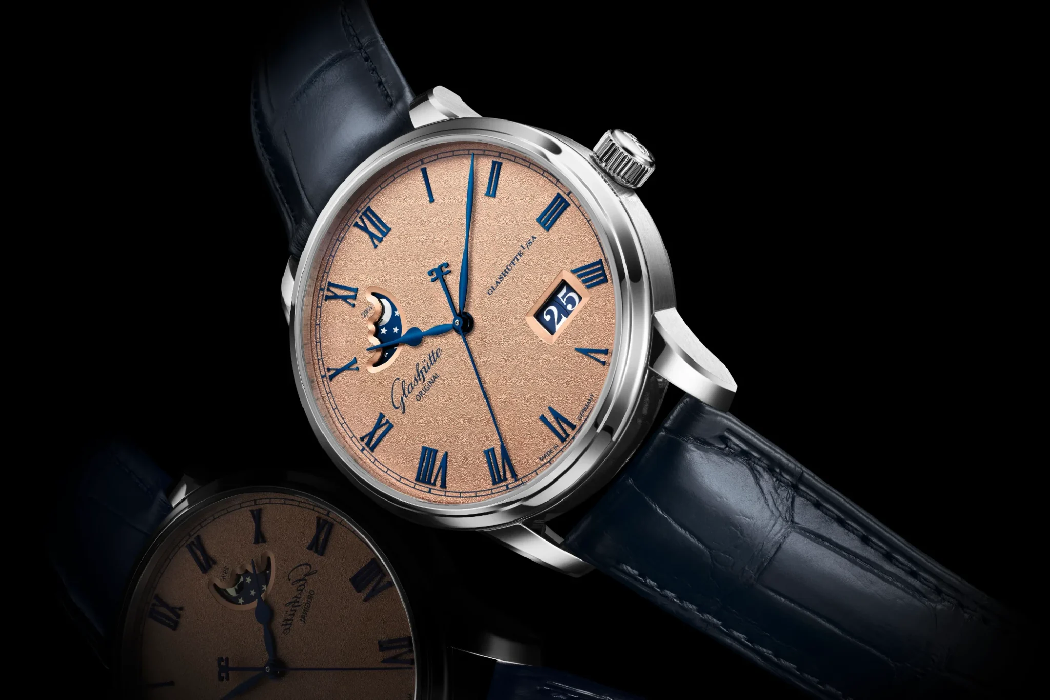 glashutte-original-senator-excellence-panorama-date-moon-phase-frosted-silver-frosted-copper-2025-leather-strap