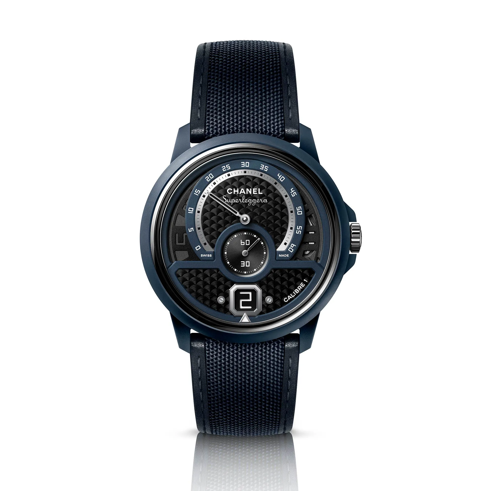 Front view of the Chanel Monsieur de Chanel Superleggera Bleu Editon