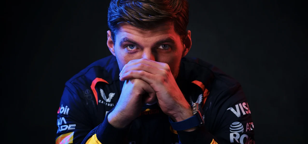 Red Bull driver Max Verstappen wearing Tag Heuer.