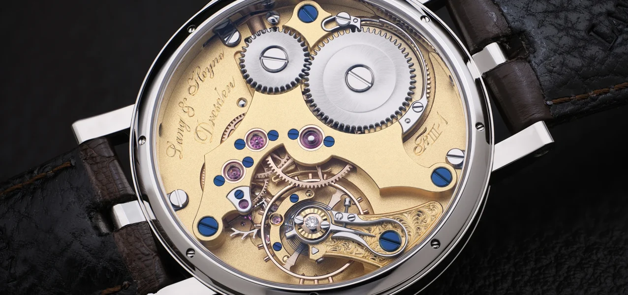 The movement of the Calibre VI by Lang & Heyne.