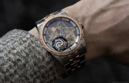 The Roger Dubuis Excalibur MT Dr. Woo RDDBEX1125 on the wrist.