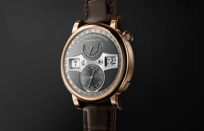 The case view of the A. Lange & Söhne Zeitwerk Date, reference 148.033.