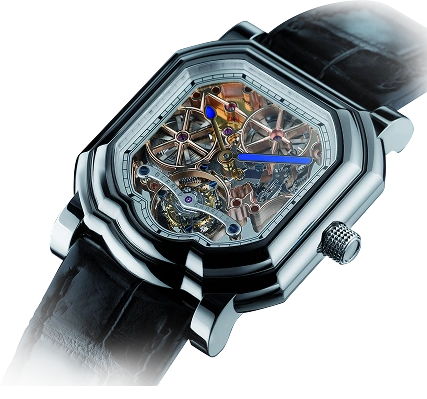 Front view of the Gerald Charles Maestro GC35 Tourbillon watch, 2005.
