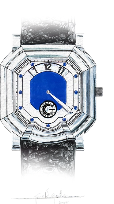 Sketch of the Gerald Charles Maestro GC39 25th Anniversary watch.
