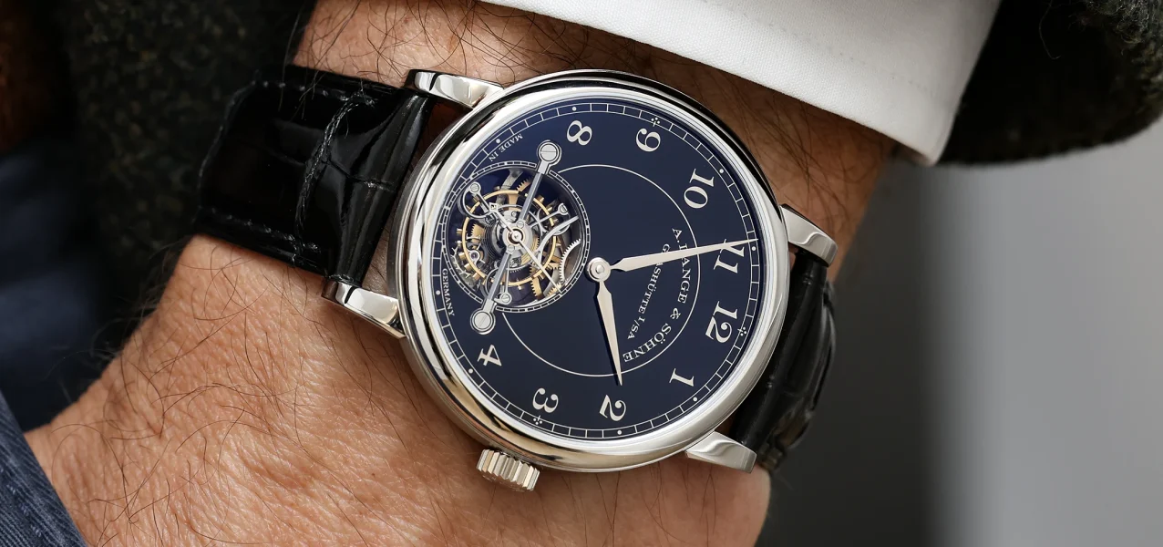 The A. Lange & Söhne 1815 Tourbillon Ref. 730.094F on the wrist.