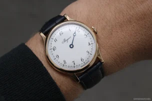 The Breguet Classique Souscription 2025 Ref. 2025BH/28/9W6 on the wrist.