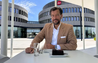 Henrik Ekdahl, Managing Director of Ernst Leitz Werkstätten, during lunch interview.