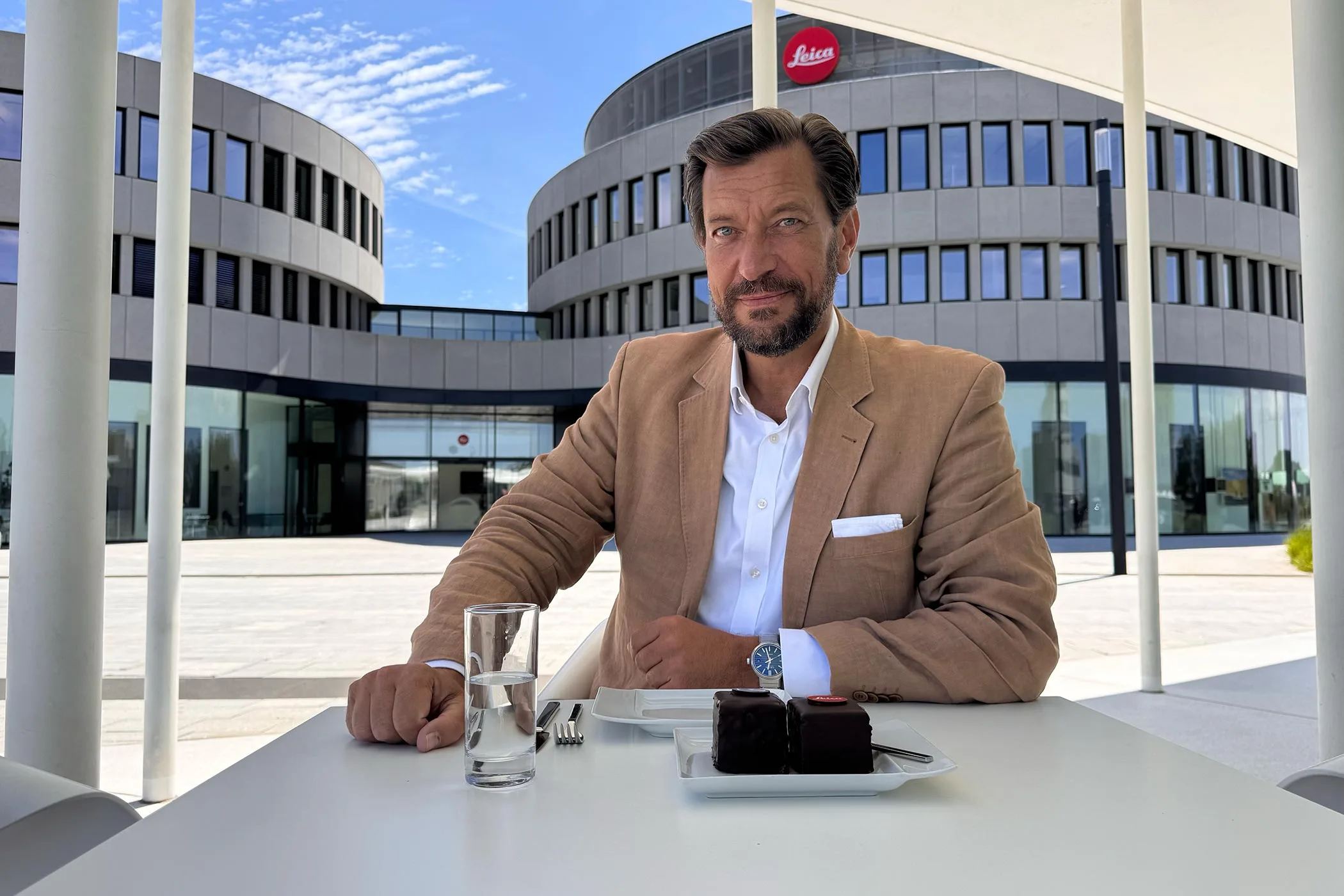 Henrik Ekdahl, Managing Director of Ernst Leitz Werkstätten, during lunch interview.