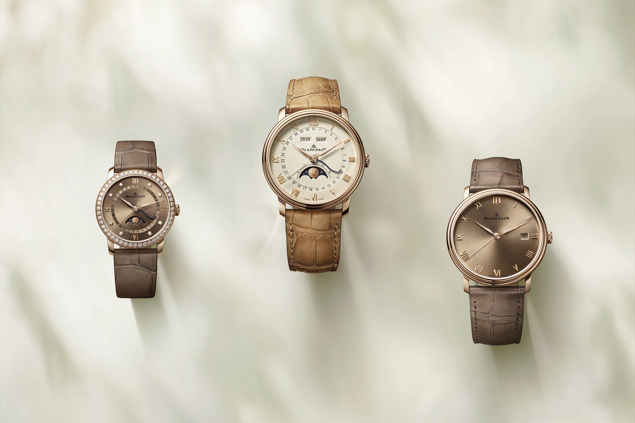 The trio of Blancpain Villeret novelties.