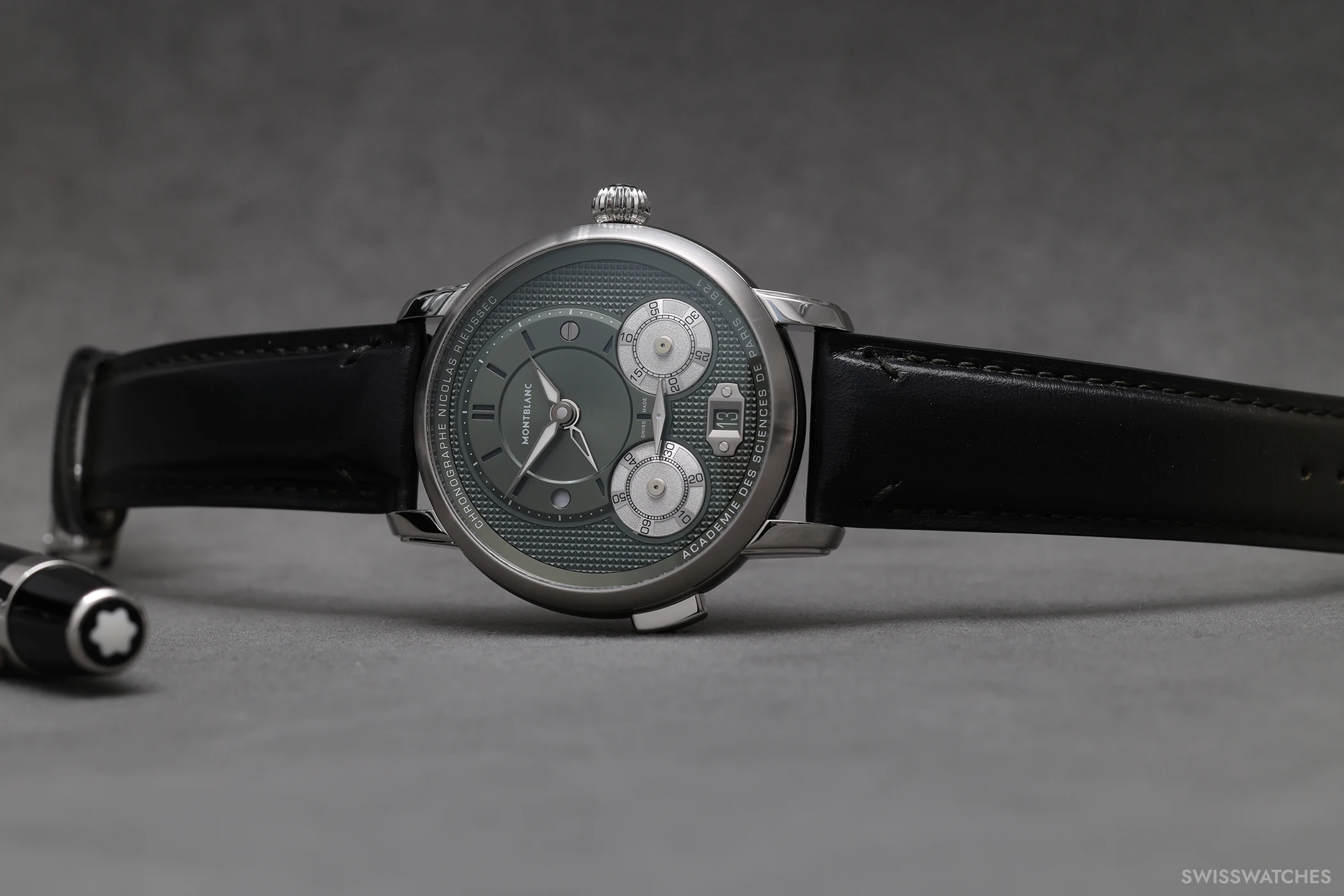 The dial of the Montblanc Star Legacy Nicolas Rieussec Chronograph 43 mm Ref. 132947.