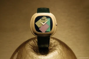 The Piaget Andy Warhol Watch Ref. G0A50243 in a frontal view.