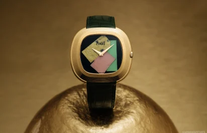 The Piaget Andy Warhol Watch Ref. G0A50243 in a frontal view.