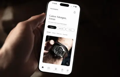 The home feed of the Horologists App.