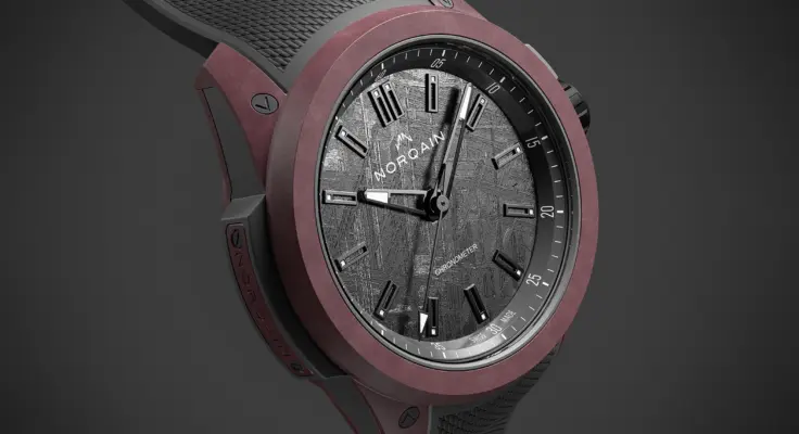 The dial of the Norqain Wild One Meteorite Ref. N3000 21Q47 M02.