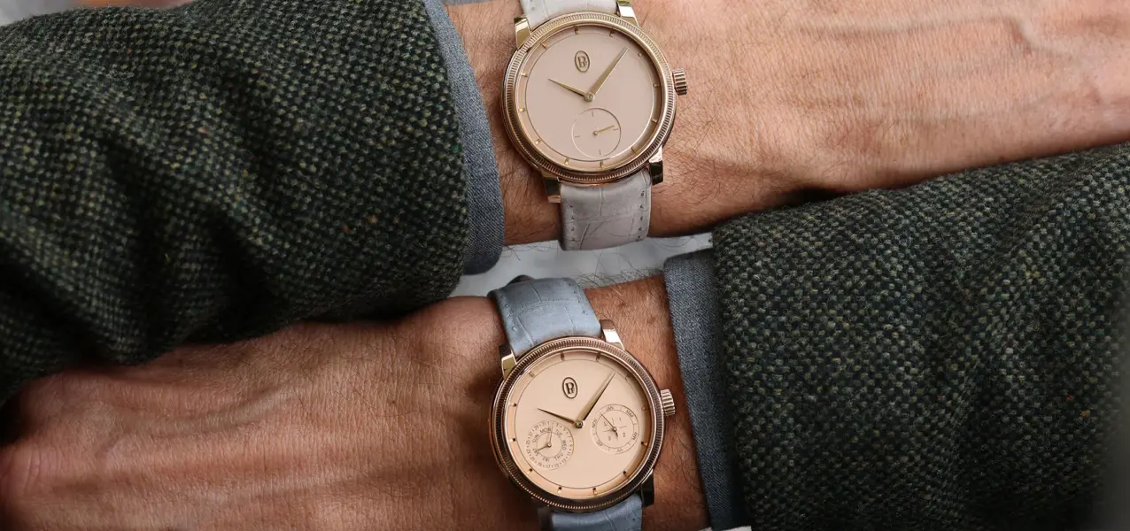 Parmigiani Toric Petite Seconde and Quantième Perpétuel in Rose Gold - Wristshot