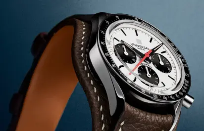 Tribute to Compax by Universal Genève with white dial