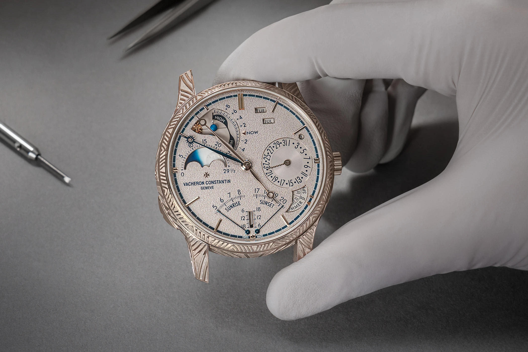 The dial of the Vacheron Constantin Les Cabinotiers La Quête Ref. 304C-74716355.