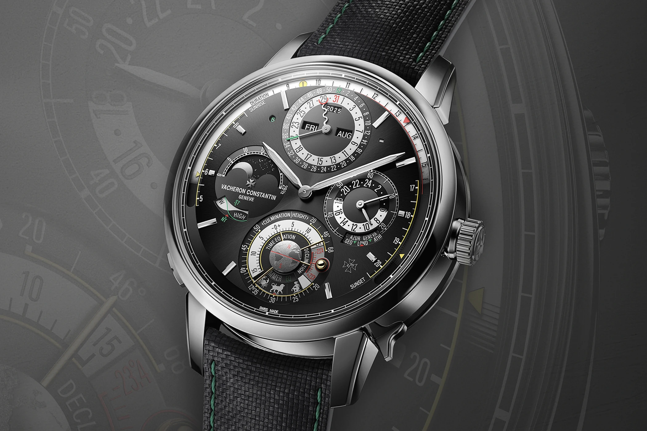 The dial view of the Vacheron Constantin Les Cabinotiers Solaria Ultra Grand Complication Ref. 9600C-000G-231C.