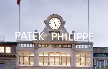 The façade of the Patek Philippe Salon in Geneva.