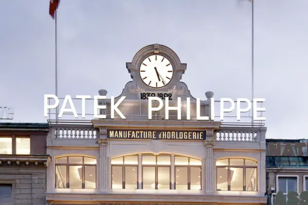 The façade of the Patek Philippe Salon in Geneva.