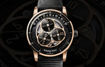 The Audemars Piguet Code 11.59 Starwheel Ref. 15212NR.OO.A002KB.01 from the front.