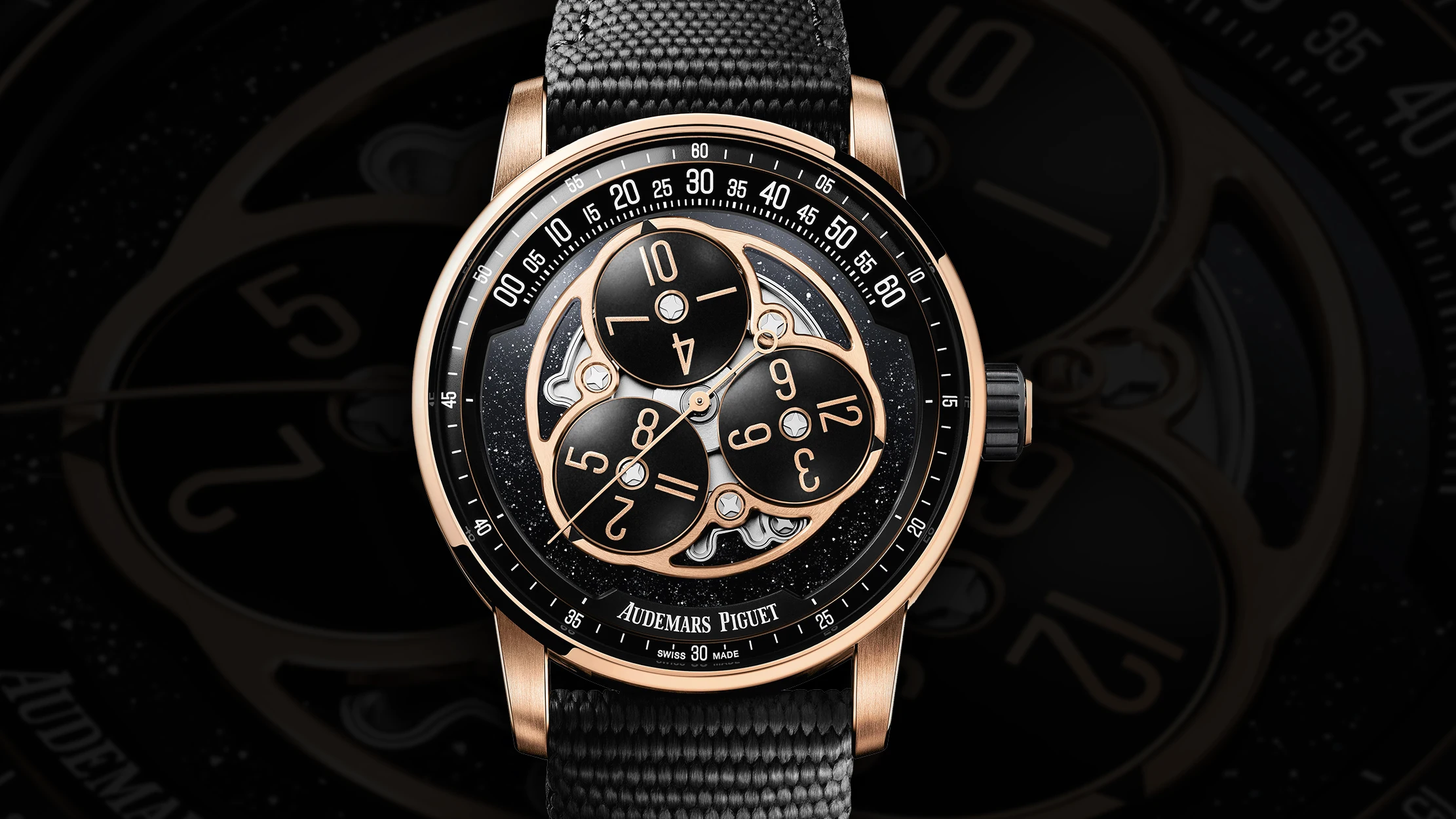 The Audemars Piguet Code 11.59 Starwheel Ref. 15212NR.OO.A002KB.01 from the front.