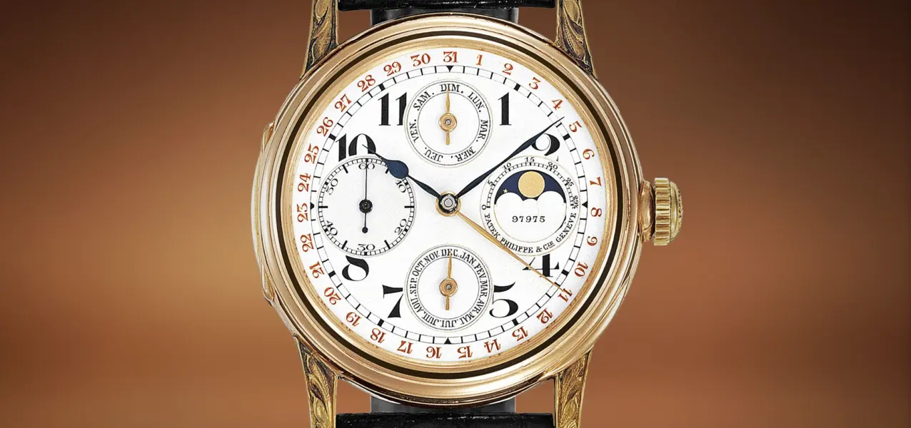 Patek Philippe No 97975 first perpetual calendar wristwatch 1925