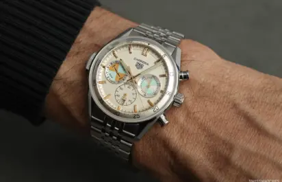 The TAG Heuer Carrera Seafarer Ref. CBS2016.EB0430 on the wrist.