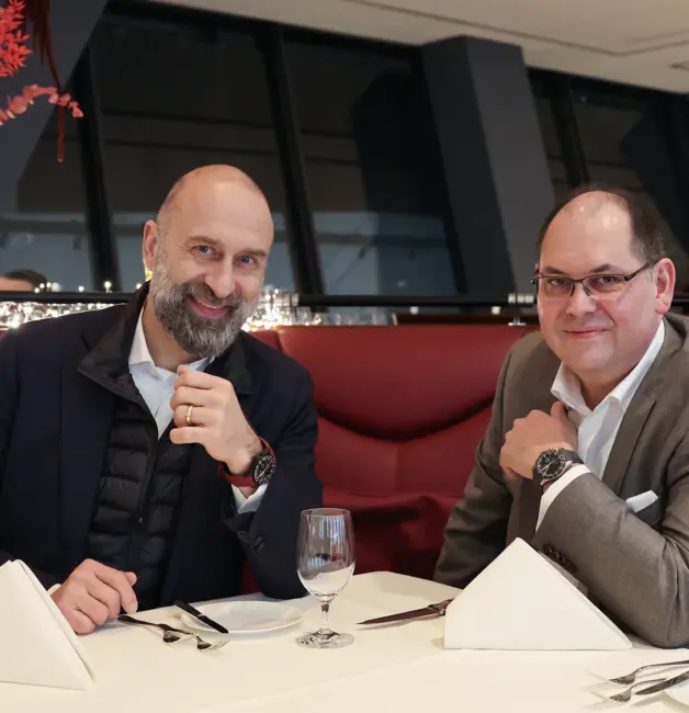 Federico Magno, CEO of MHP, and Rolf Bergmann, Managing Director of Porsche Design Timepieces.