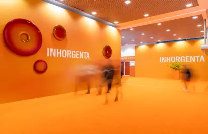 Orange passageway at Inhorgenta 2026