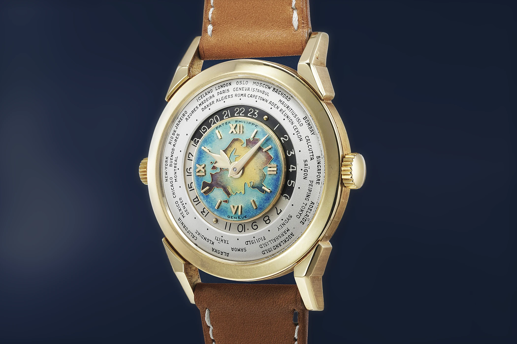 Most expensive Patek Philippe watches: the Heures Universelles Ref 2523 Eurasia Silk Road.