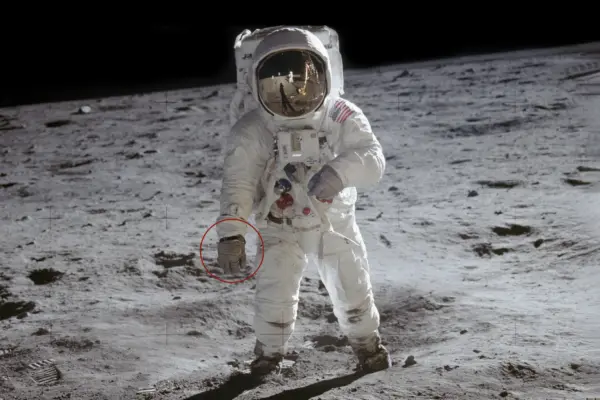 Watches in Space: the Omega Speedmaster Professional Ref 105-012, worn by Buzz Aldrin on the Moon.