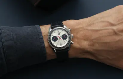 The Wempe Signature Collection x TAG Heuer Carrera Chronograph on the wrist.