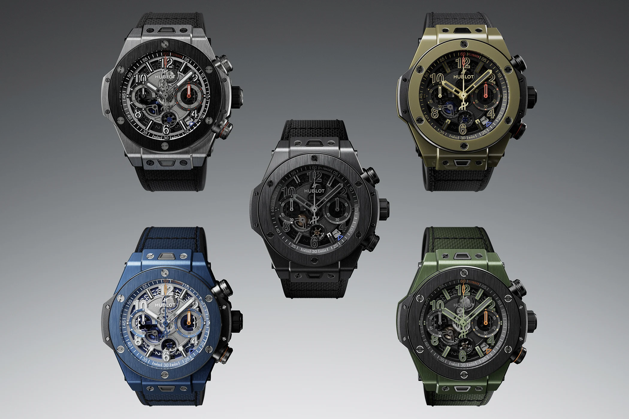 The new Hublot Big Bang Reloaded models for Watches and Wonders 2026 are on display.