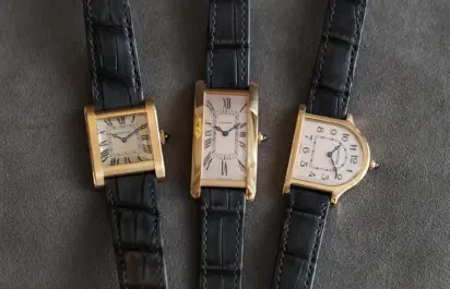 Cartier Privé Kollektion mit Cloche, Tank Normale und Tank Cintrée aus Gelbgold