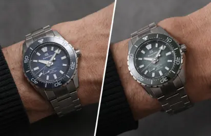 Die Grand Seiko Evolution 9 Kollektion Spring Drive U.F.A. Ushio 300 Diver SLGB023 und SLGB025.