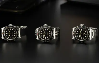 Alle versionen der Tudor Black bay 58 von der watches and wonders 2026 in der Frontalansicht