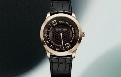 The cover image for the article on the Van Cleef & Arpels Midnight Heure d’Ici & Heure d’Ailleurs.