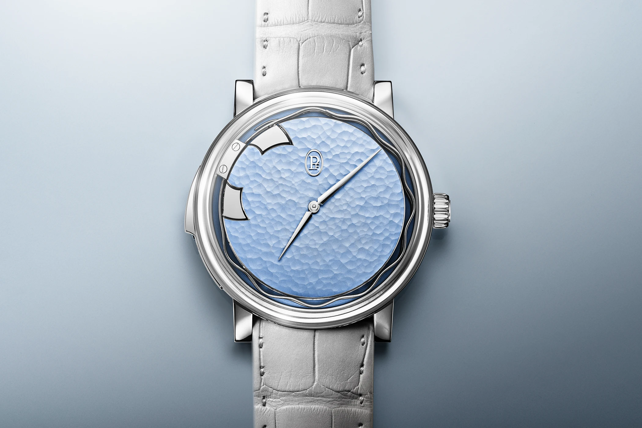 The dial of the Parmigiani Fleurier Carillon Tourbillon 30th Anniversary reference PFH996-2010001-300181.