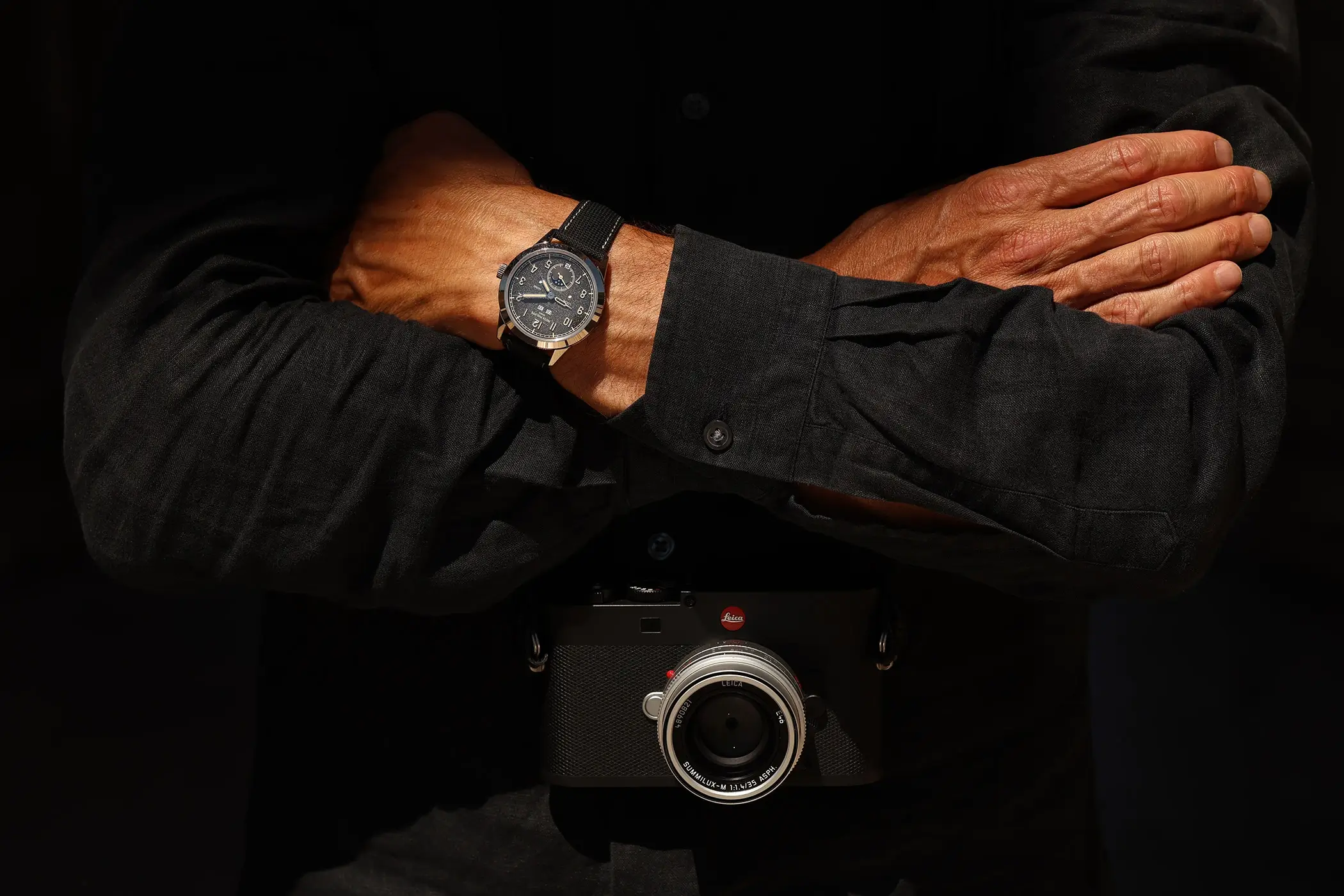 Patek Philippe Annual Calendar Travel Time Complications 5326G-001 & Leica M EV1