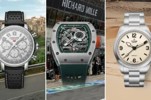 Vintage rally watches from Chopard, Richard Mille and Tudor.