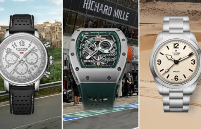 Oldtimer Rallye Uhren von Chopard, Richard Mille und Tudor.