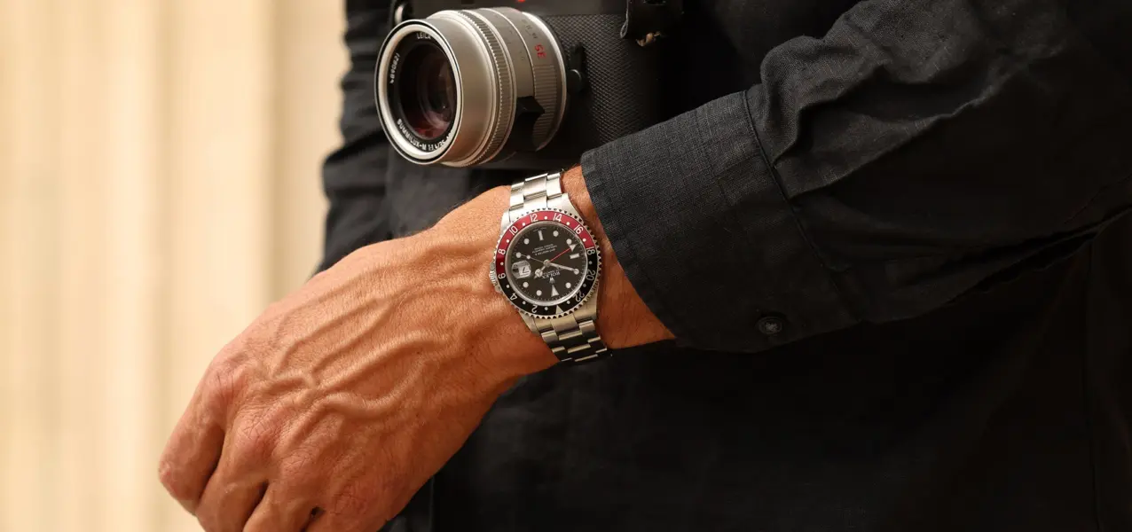 Rolex GMT-Master II 16710 captured next to the Leica M EV1