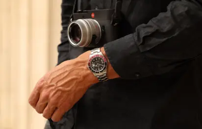 Rolex GMT-Master II 16710 captured next to the Leica M EV1