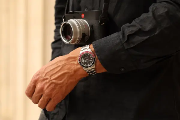Rolex GMT-Master II 16710 captured next to the Leica M EV1