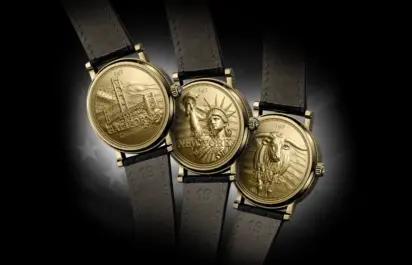 The Corum Heritage Coin Watch collection.