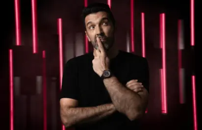 Gianluigi Buffon als Norqainer modeling for the Norqain Wild One Skeleton Chronographs