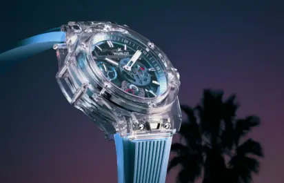 Hublot Big Bang Sapphire Sky Blue, side view