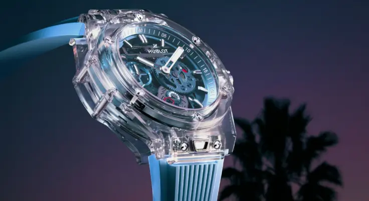Hublot Big Bang Sapphire Sky Blue, side view